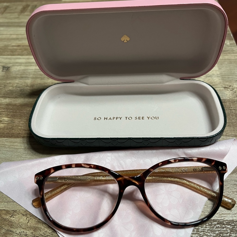 Kate Spade New York Women's Olive Blue Light Readers Oval 1. 5 Reading Glass